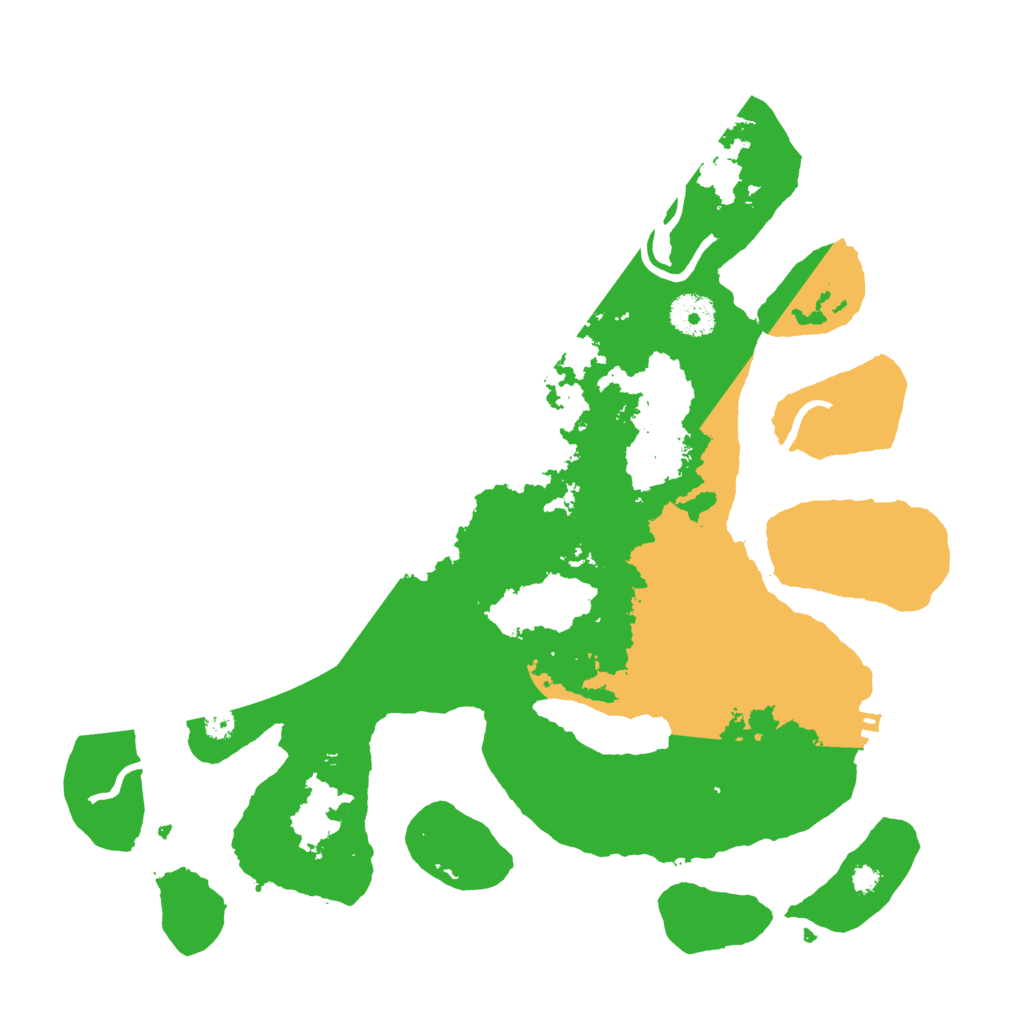 Biome Rust Map: Procedural Map, Size: 3500, Seed: 5101045