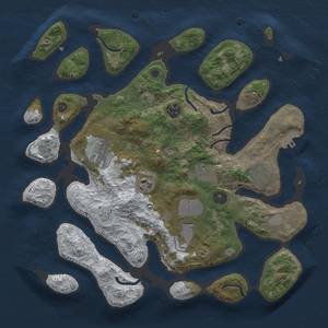 Thumbnail Rust Map: Procedural Map, Size: 3500, Seed: 1100392, 15 Monuments