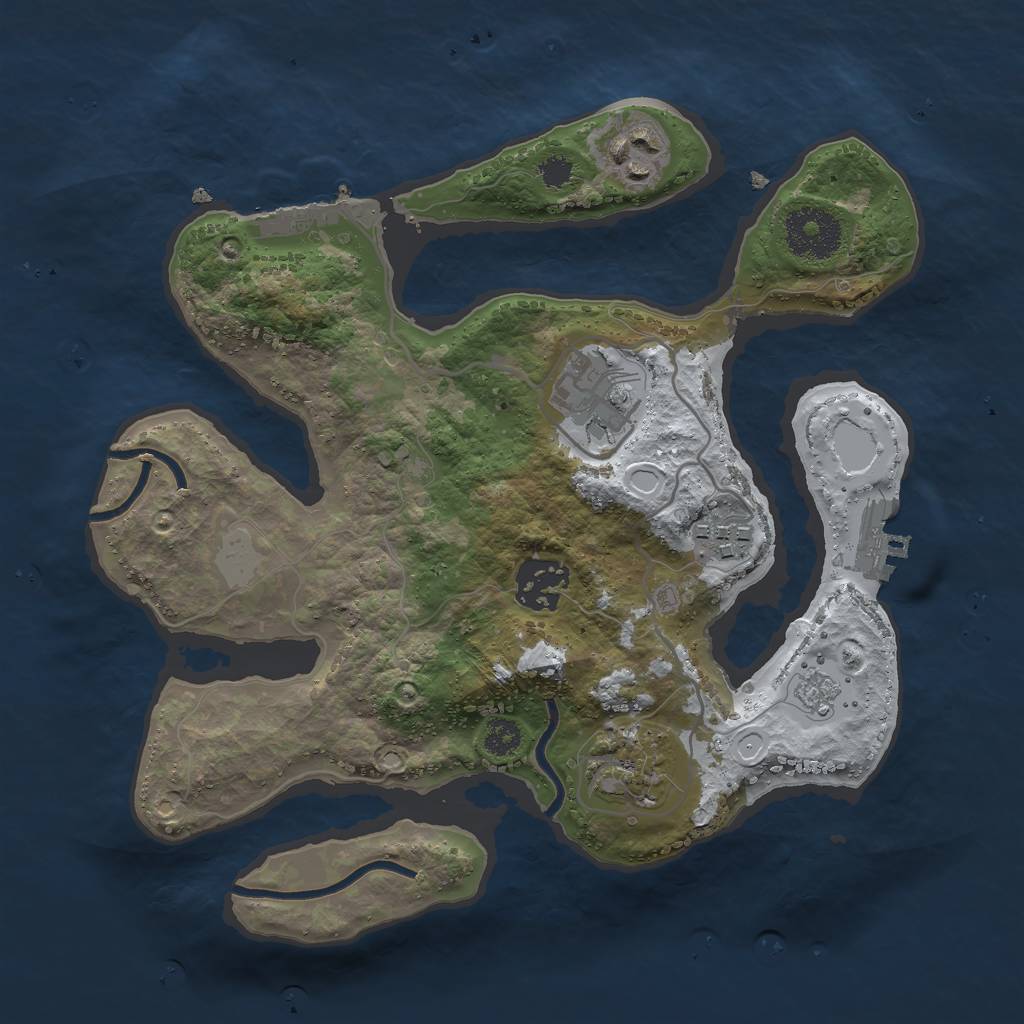 Rust Map: Procedural Map, Size: 2800, Seed: 27296, 13 Monuments