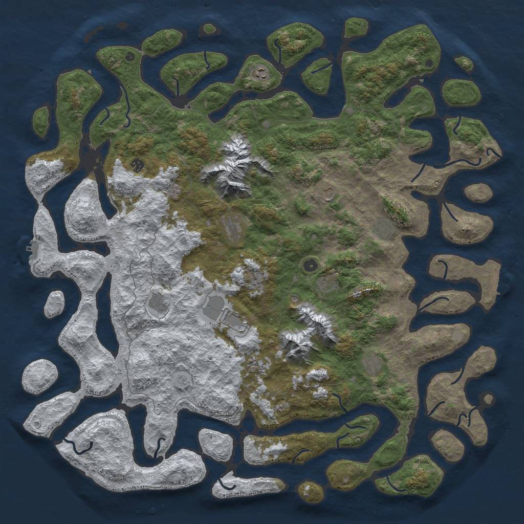Rust Map: Procedural Map, Size: 6000, Seed: 122617003, 20 Monuments