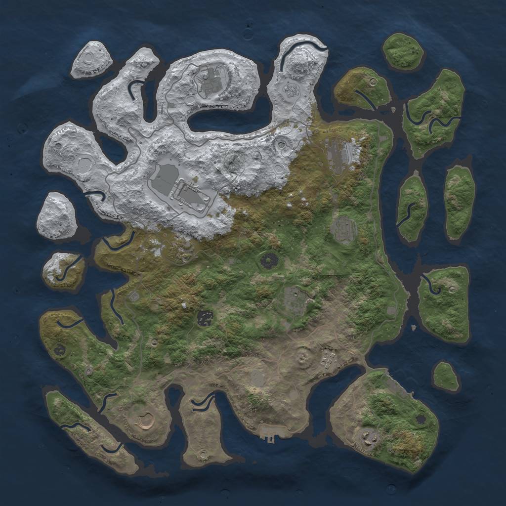 Rust Map: Procedural Map, Size: 4500, Seed: 5559979, 19 Monuments