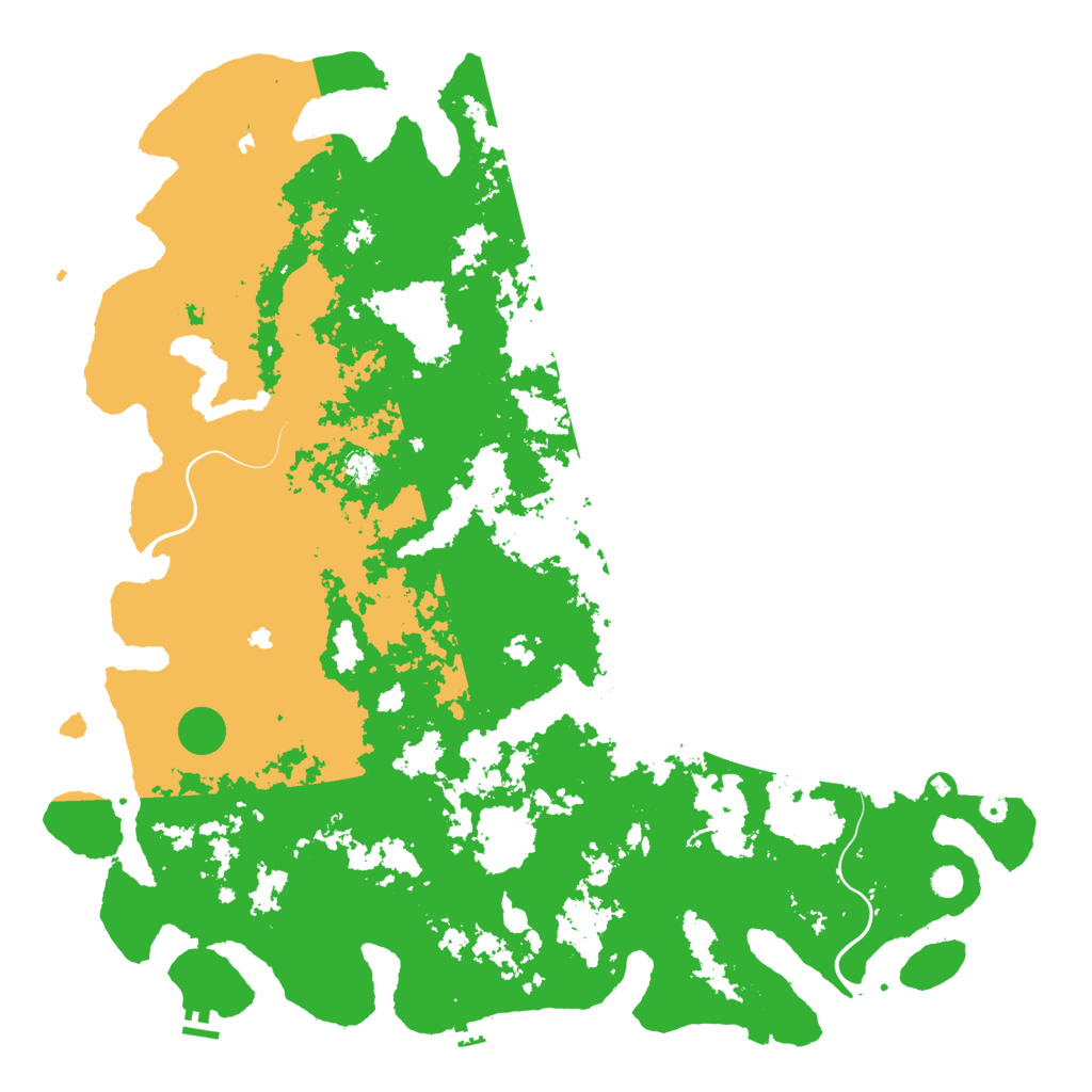 Biome Rust Map: Procedural Map, Size: 6000, Seed: 70420459