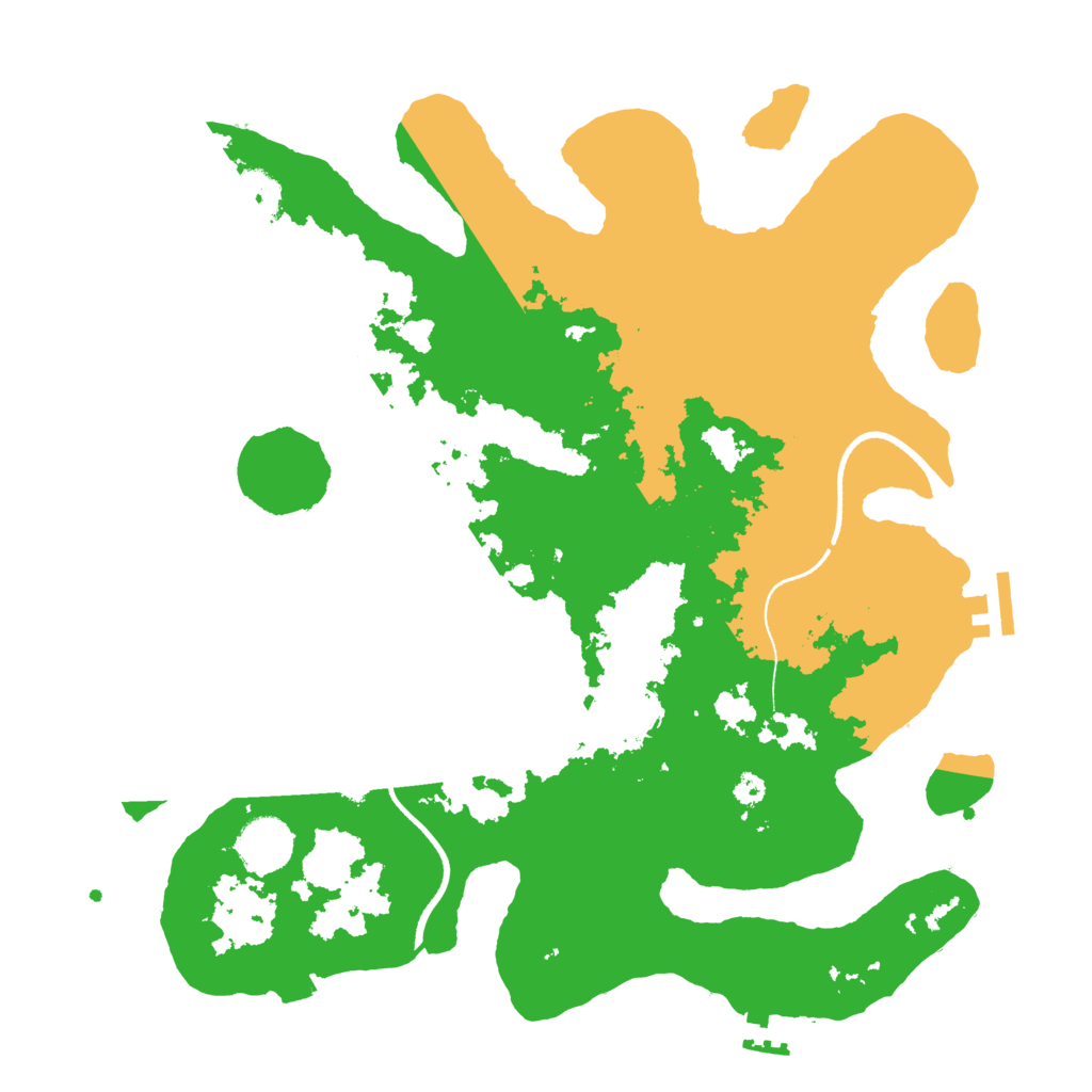 Biome Rust Map: Procedural Map, Size: 3500, Seed: 2129540