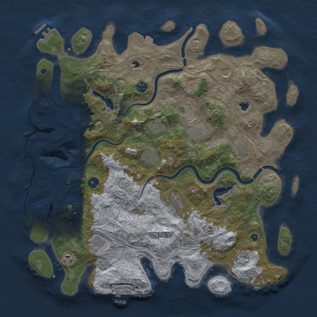 Rust Map: Procedural Map, Size: 4500, Seed: 5976729, 17 Monuments