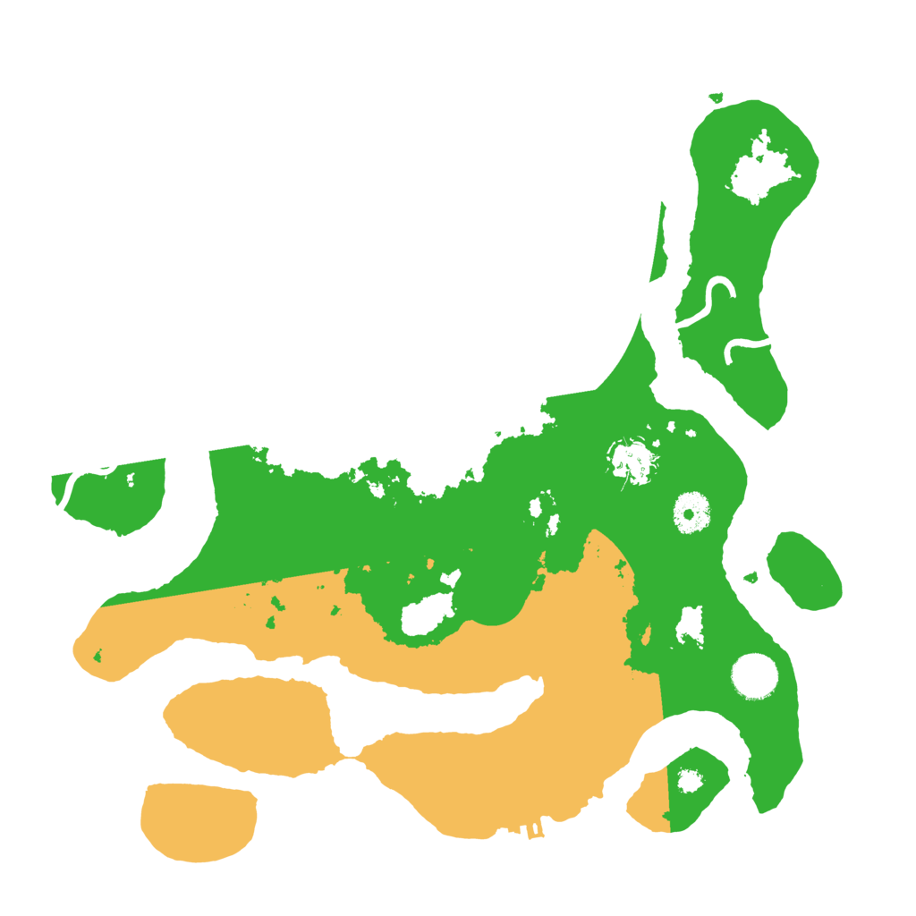 Biome Rust Map: Procedural Map, Size: 3500, Seed: 172298