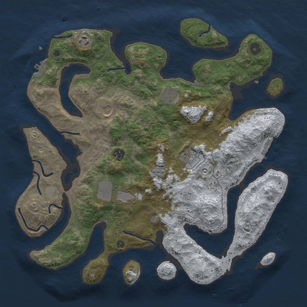 Rust Map: Procedural Map, Size: 4000, Seed: 1547017, 16 Monuments