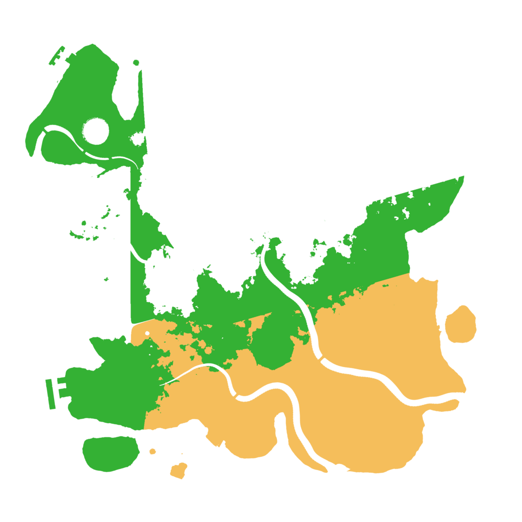 Biome Rust Map: Procedural Map, Size: 3500, Seed: 2166657