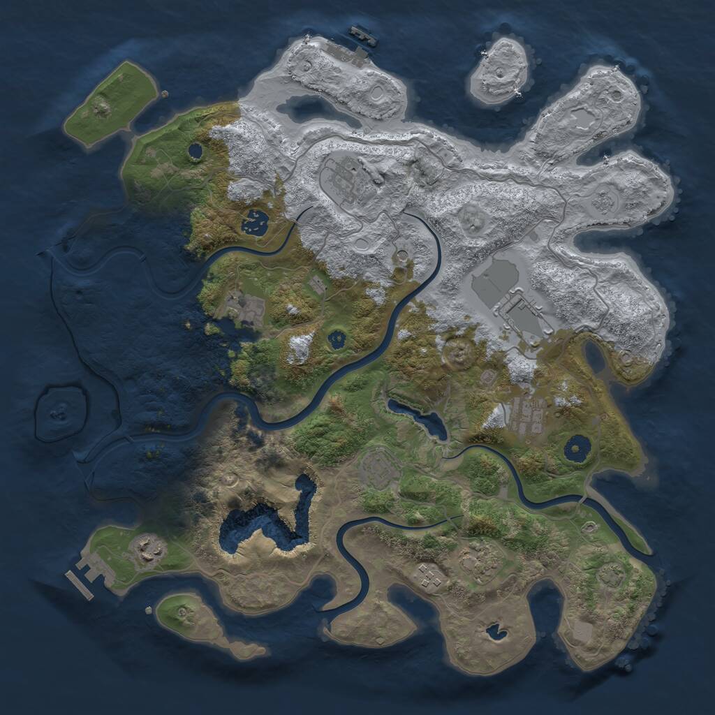 Rust Map: Procedural Map, Size: 4000, Seed: 590465, 15 Monuments