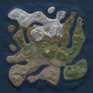 Thumbnail Rust Map: Procedural Map, Size: 3500, Seed: 3602871, 18 Monuments