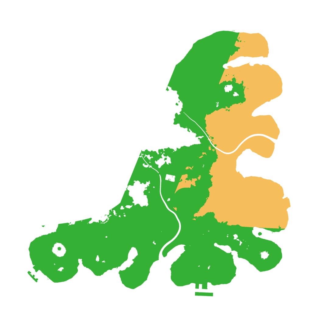Biome Rust Map: Procedural Map, Size: 3500, Seed: 1269125