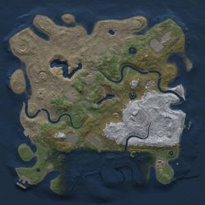Thumbnail Rust Map: Procedural Map, Size: 4000, Seed: 2296193, 16 Monuments