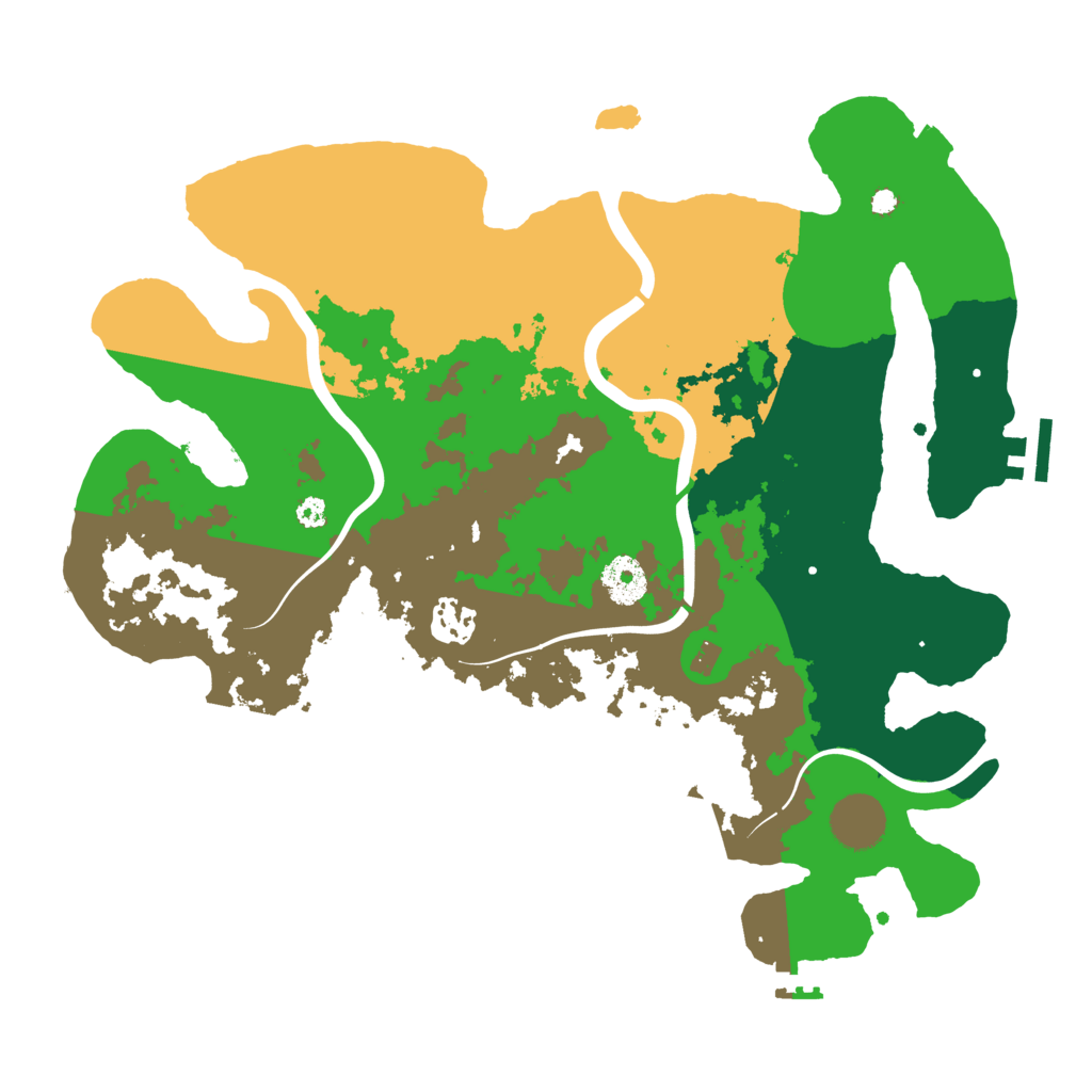 Biome Rust Map: Procedural Map, Size: 3500, Seed: 793199