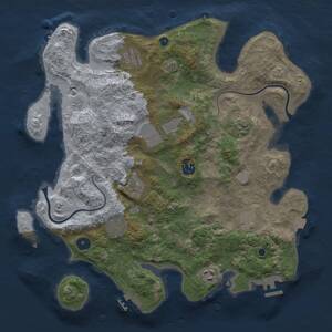 Thumbnail Rust Map: Procedural Map, Size: 3750, Seed: 72, 14 Monuments