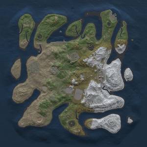 Thumbnail Rust Map: Procedural Map, Size: 3500, Seed: 12874, 16 Monuments