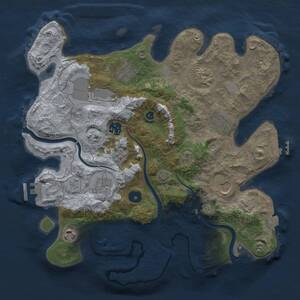 Thumbnail Rust Map: Procedural Map, Size: 3500, Seed: 868449684, 15 Monuments