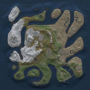 Thumbnail Rust Map: Procedural Map, Size: 3500, Seed: 868449684, 17 Monuments