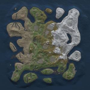 Thumbnail Rust Map: Procedural Map, Size: 3850, Seed: 1763030269, 20 Monuments