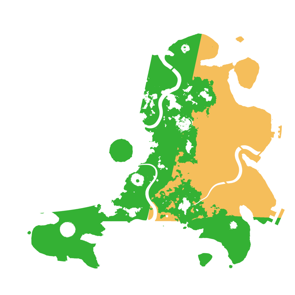 Biome Rust Map: Procedural Map, Size: 3500, Seed: 6643