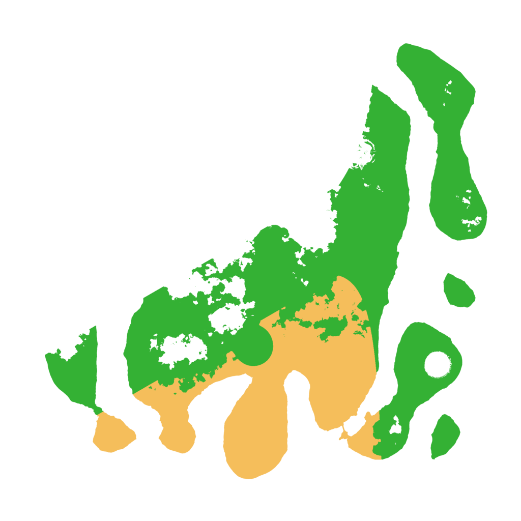 Biome Rust Map: Barren, Size: 3500, Seed: 223733