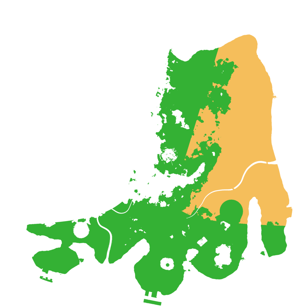 Biome Rust Map: Procedural Map, Size: 3500, Seed: 665206