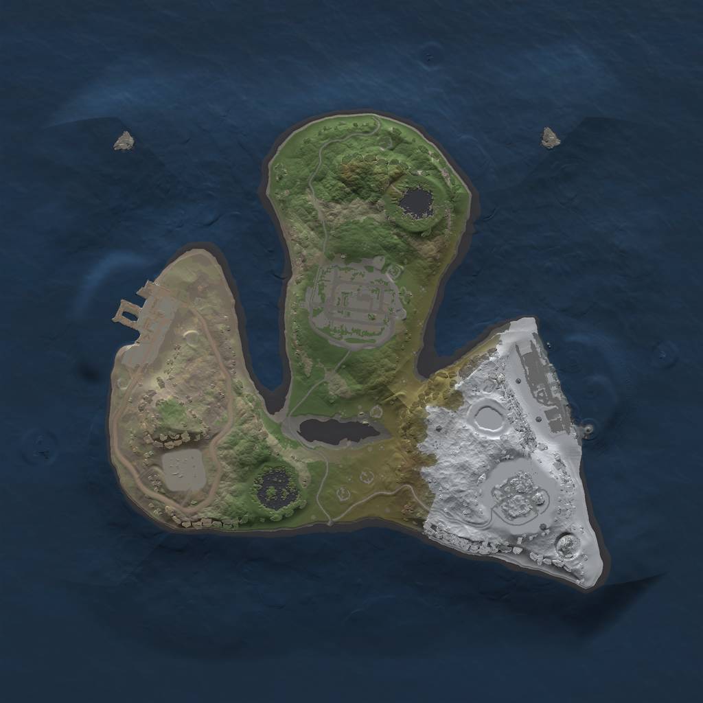 Rust Map: Procedural Map, Size: 1800, Seed: 1007373662, 9 Monuments