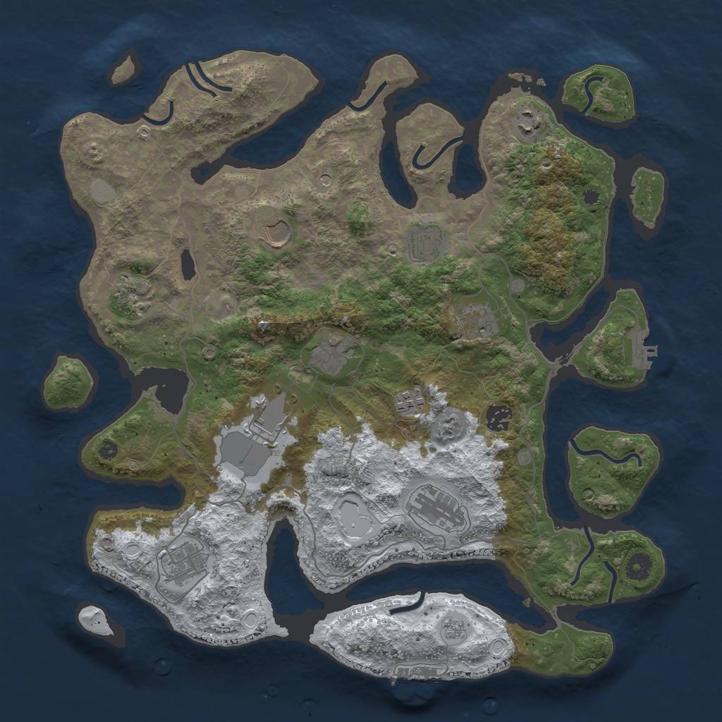 Rust Map: Procedural Map, Size: 4000, Seed: 15151325, 20 Monuments