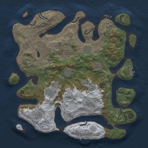 Thumbnail Rust Map: Procedural Map, Size: 4000, Seed: 15151325, 20 Monuments