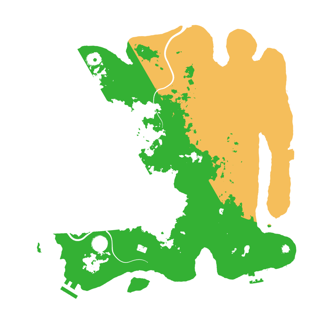 Biome Rust Map: Procedural Map, Size: 3500, Seed: 1072337