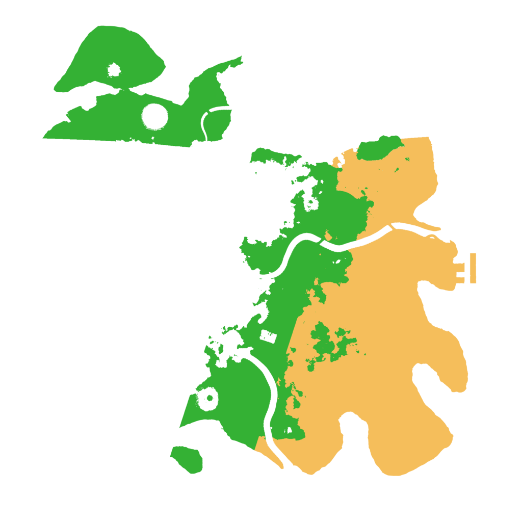 Biome Rust Map: Procedural Map, Size: 3500, Seed: 452741