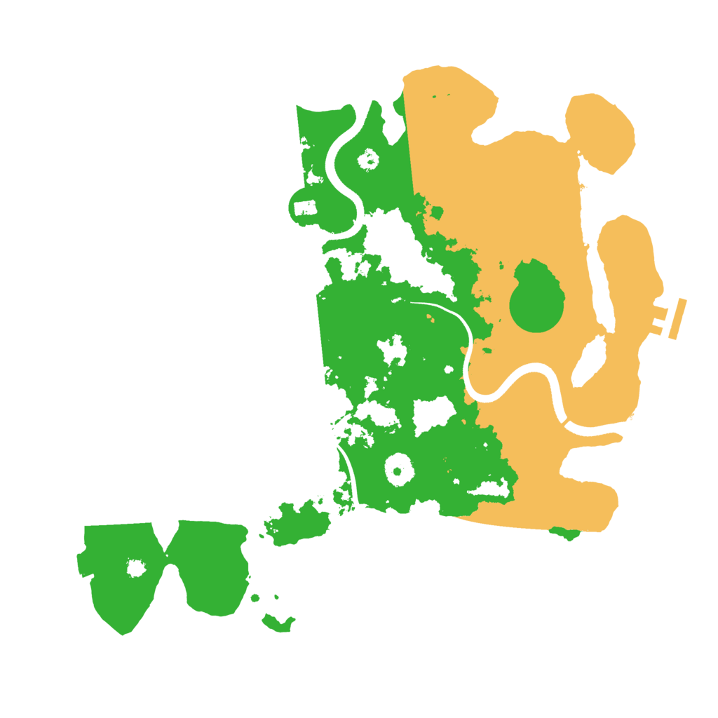 Biome Rust Map: Procedural Map, Size: 3500, Seed: 274446