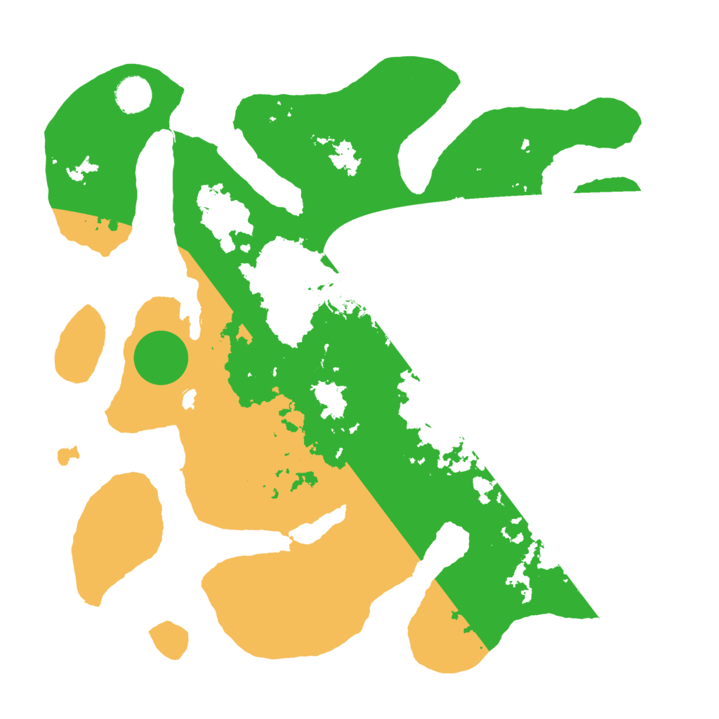 Biome Rust Map: Barren, Size: 3500, Seed: 541386