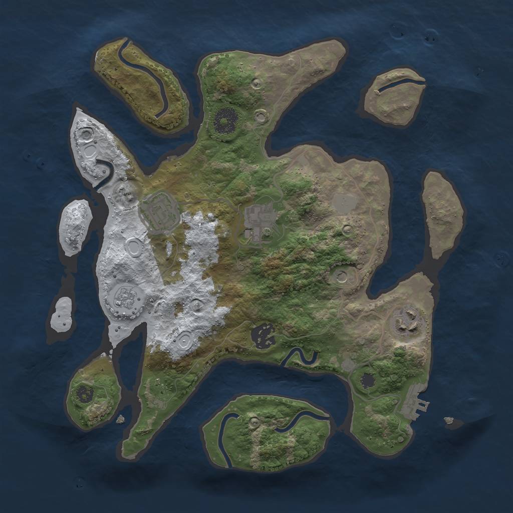 Rust Map: Procedural Map, Size: 2995, Seed: 539719843, 12 Monuments