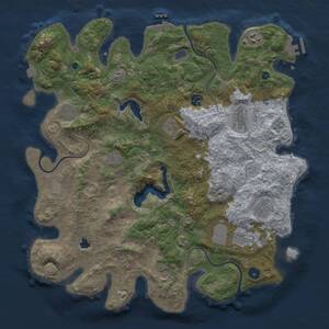 Thumbnail Rust Map: Procedural Map, Size: 4200, Seed: 420, 16 Monuments