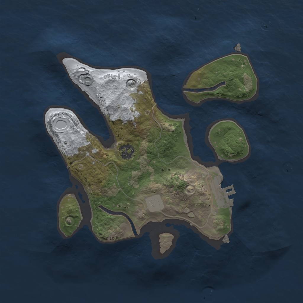Rust Map: Procedural Map, Size: 2000, Seed: 10341, 6 Monuments