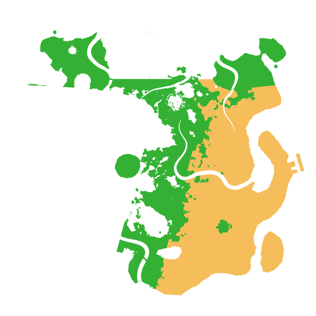 Biome Rust Map: Procedural Map, Size: 3500, Seed: 3555119