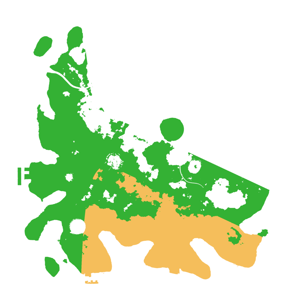 Biome Rust Map: Procedural Map, Size: 3500, Seed: 121948