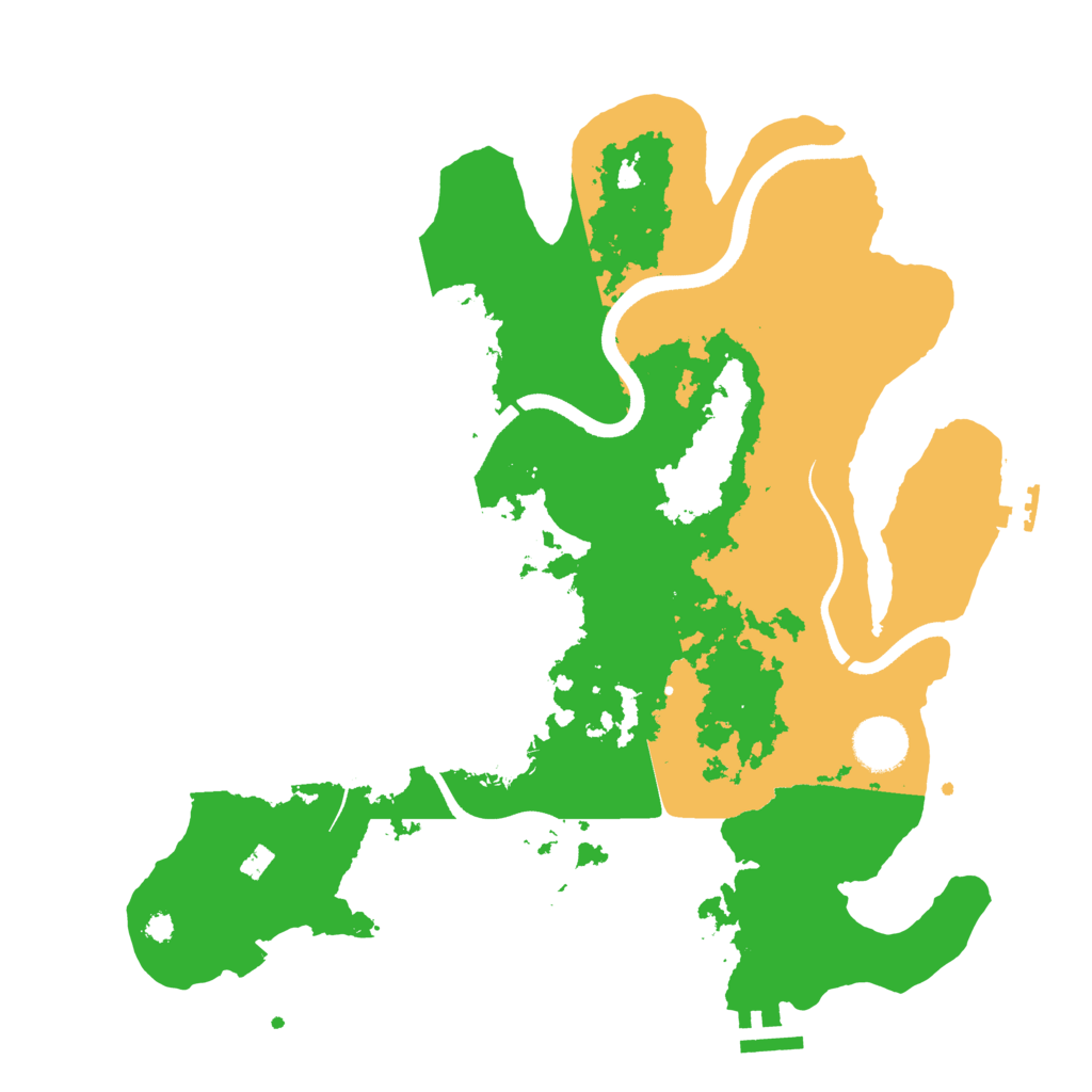 Biome Rust Map: Procedural Map, Size: 3500, Seed: 548571164