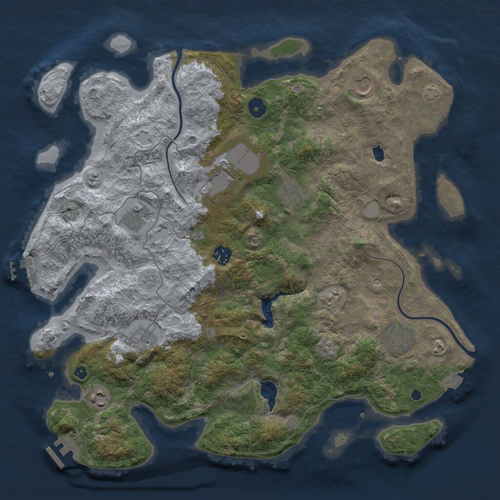 Rust Map: Procedural Map, Size: 4000, Seed: 804494, 15 Monuments