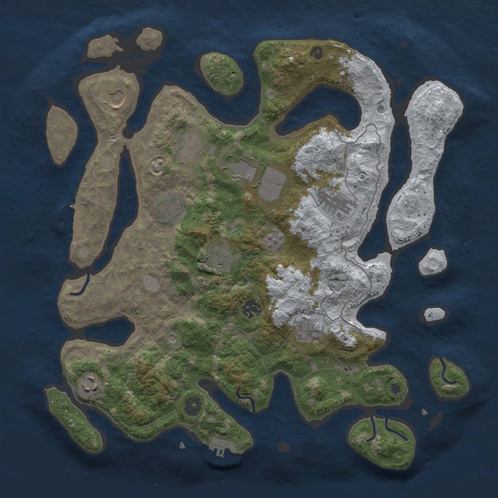 Rust Map: Procedural Map, Size: 4025, Seed: 12032022, 19 Monuments