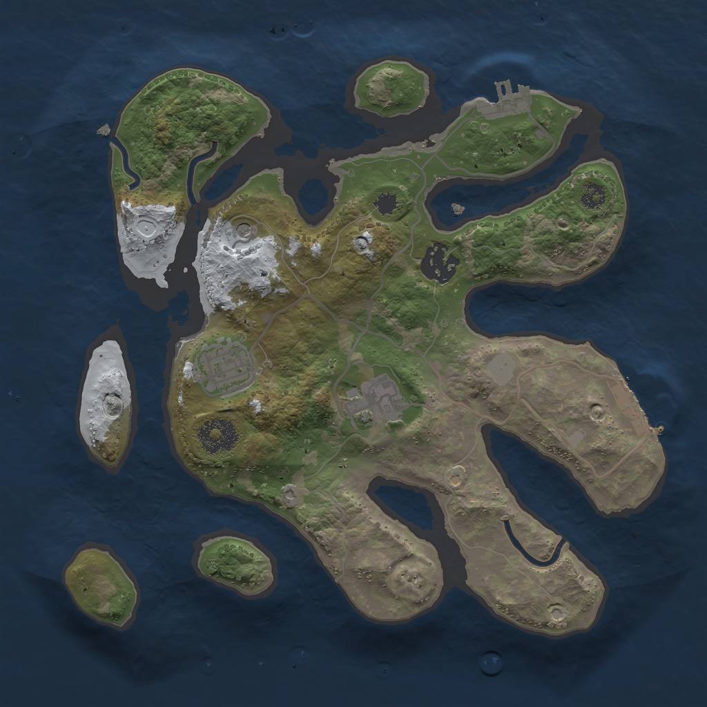 Rust Map: Procedural Map, Size: 2800, Seed: 2, 11 Monuments