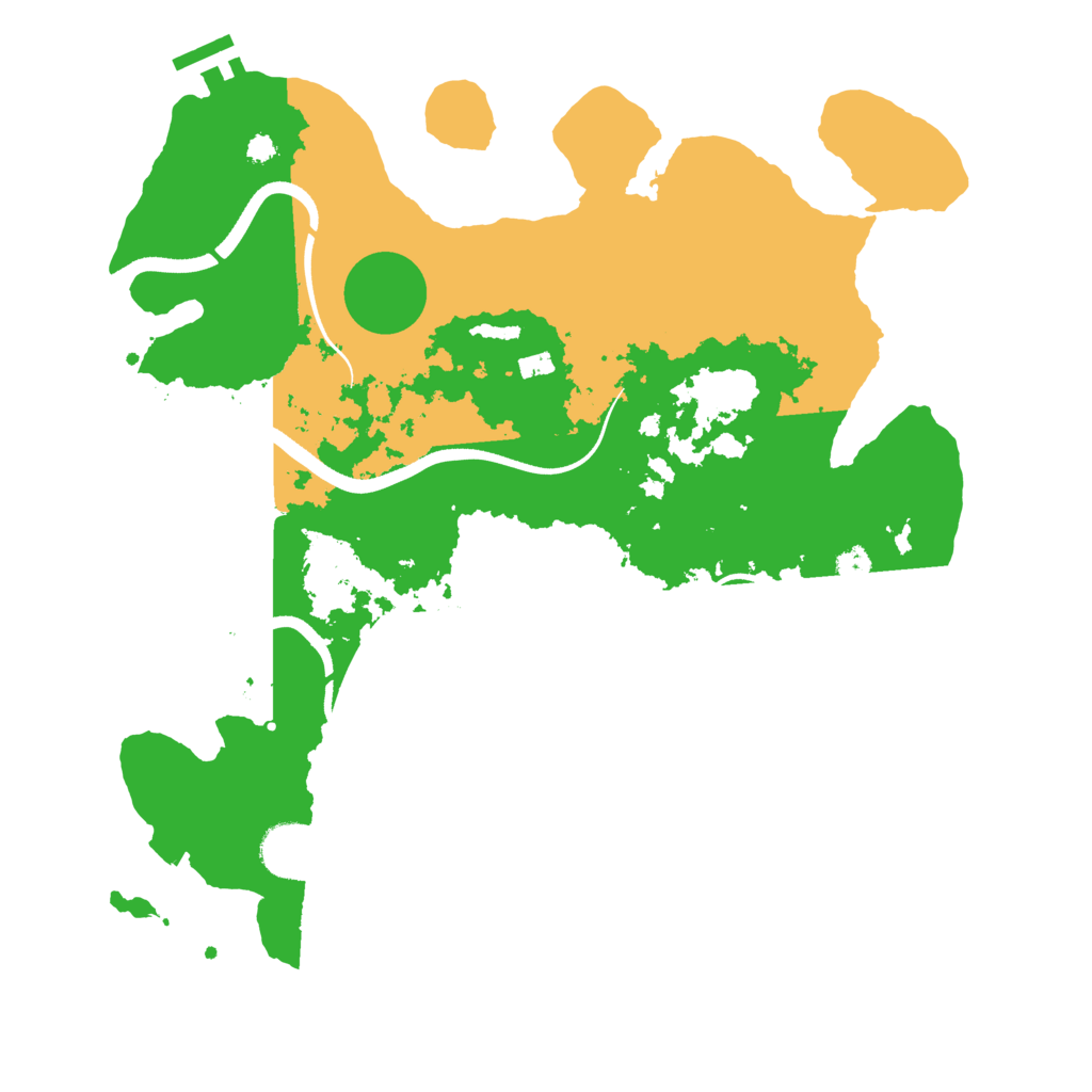 Biome Rust Map: Procedural Map, Size: 3500, Seed: 3143127