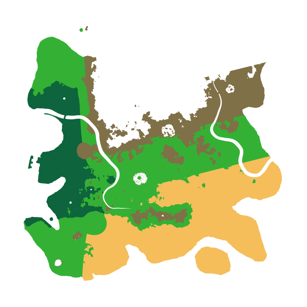 Biome Rust Map: Procedural Map, Size: 3500, Seed: 2392692