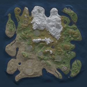 Thumbnail Rust Map: Procedural Map, Size: 3700, Seed: 1126030891, 19 Monuments