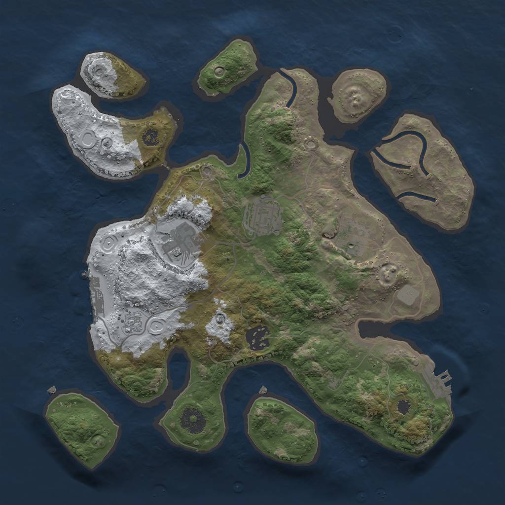 Rust Map: Procedural Map, Size: 3000, Seed: 111032022, 12 Monuments