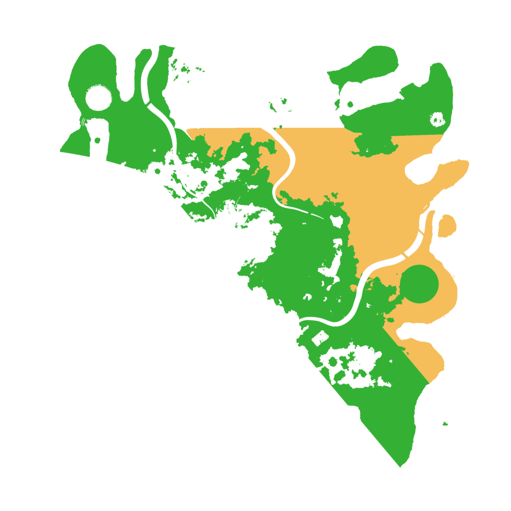 Biome Rust Map: Procedural Map, Size: 3500, Seed: 6291