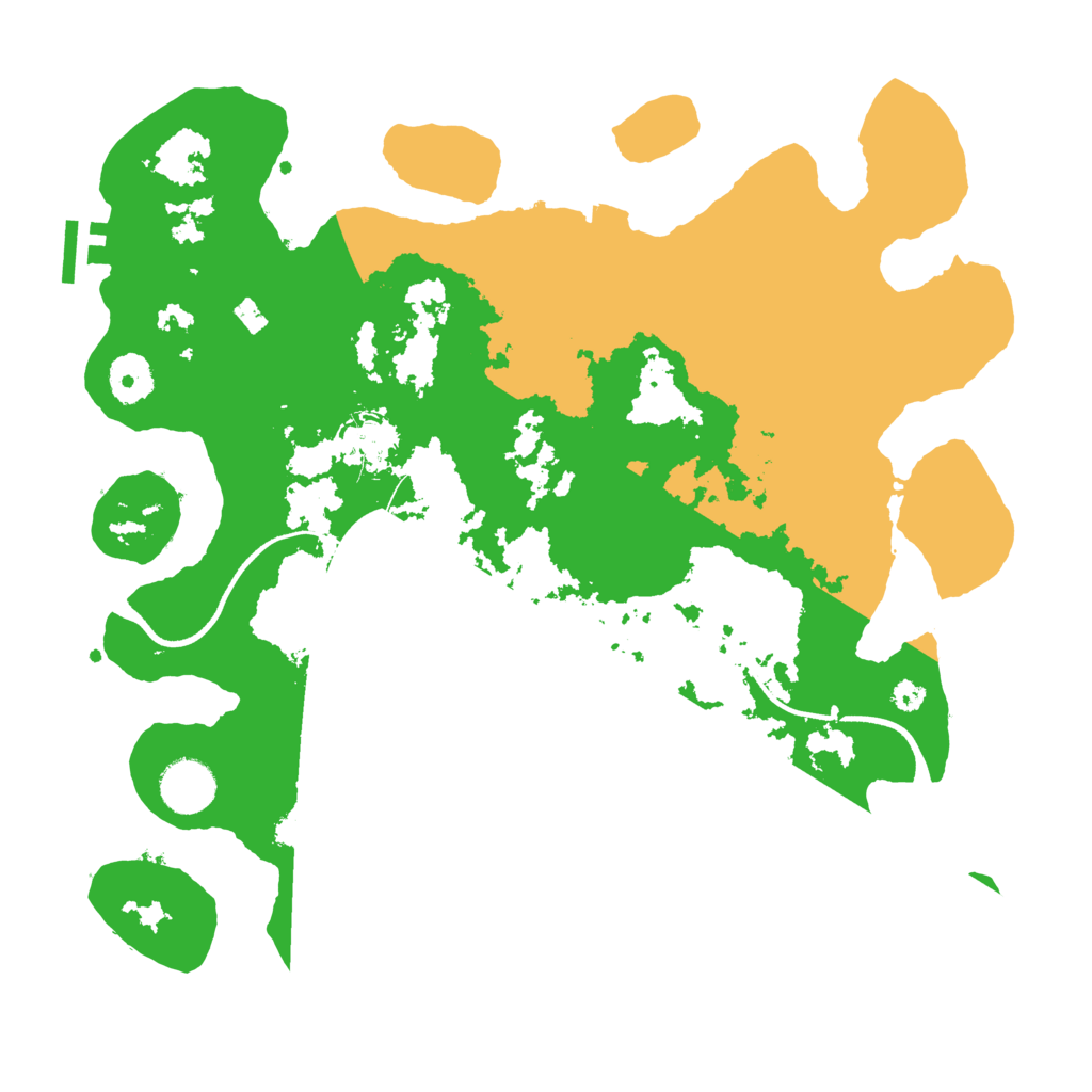Biome Rust Map: Procedural Map, Size: 3500, Seed: 5785552
