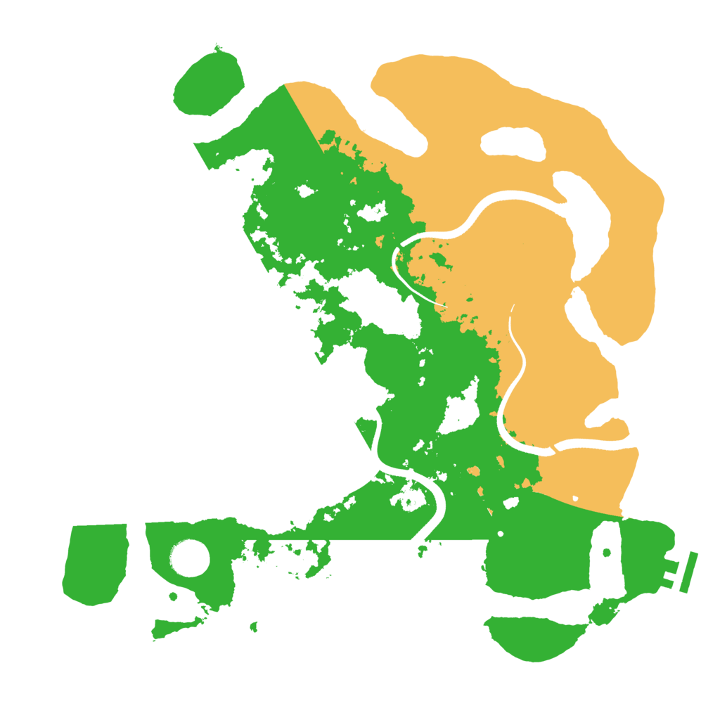 Biome Rust Map: Procedural Map, Size: 3500, Seed: 405647