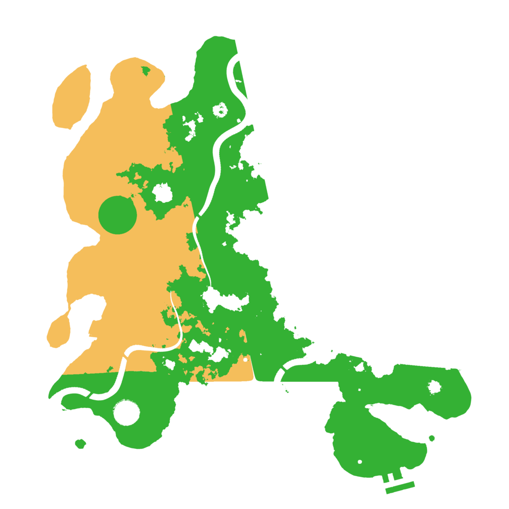 Biome Rust Map: Procedural Map, Size: 3500, Seed: 3211345