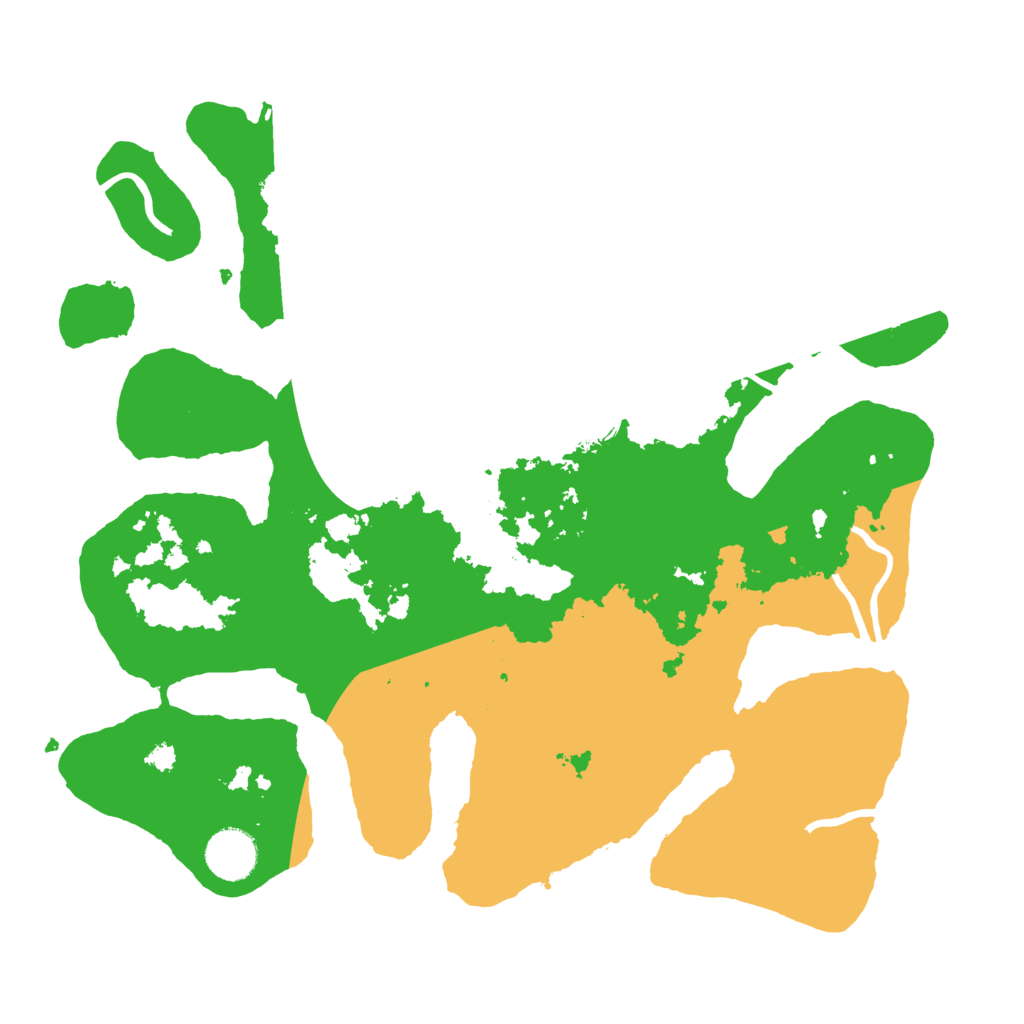 Biome Rust Map: Procedural Map, Size: 3500, Seed: 1480411