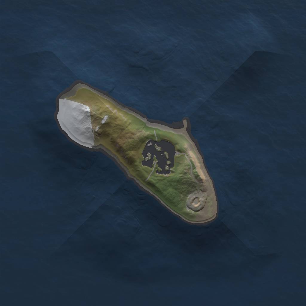 Rust Map: Barren, Size: 1300, Seed: 416972532, 3 Monuments